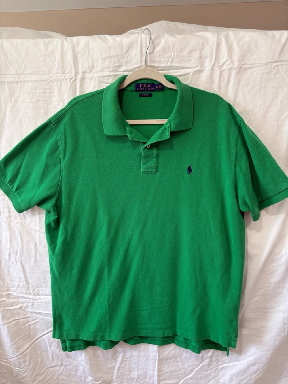 Ralph Lauren Green Short-Sleeve Polo with Navy Pony